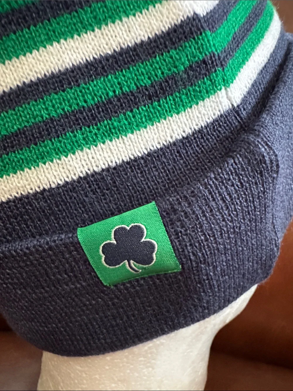 NWT Notre Dame Fighting Irish NCAA Knit Beanie Cuffed Embroidered Adult Hat ND